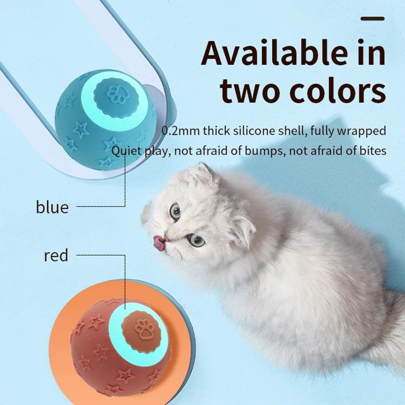 Interactive Smart Rolling Ball – Rechargeable Cat & Dog Exercise Toy (2 Modes)
