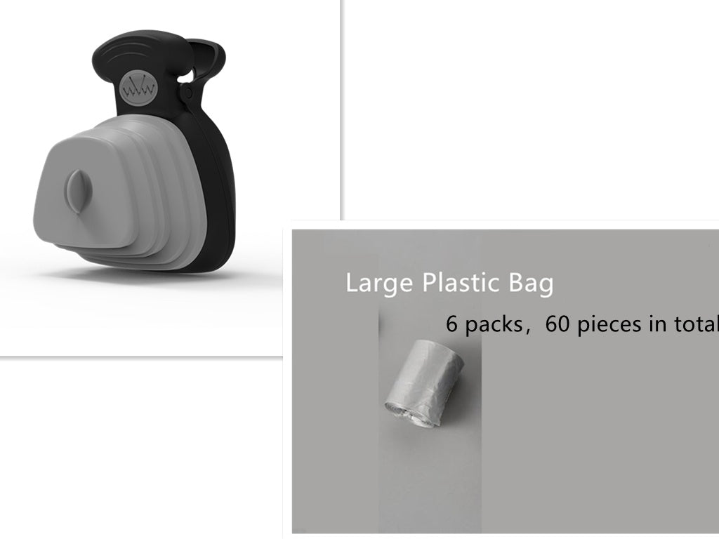Pet Dog Poop Bag Dispenser Travel Foldable Poop Spoon clean outdoor