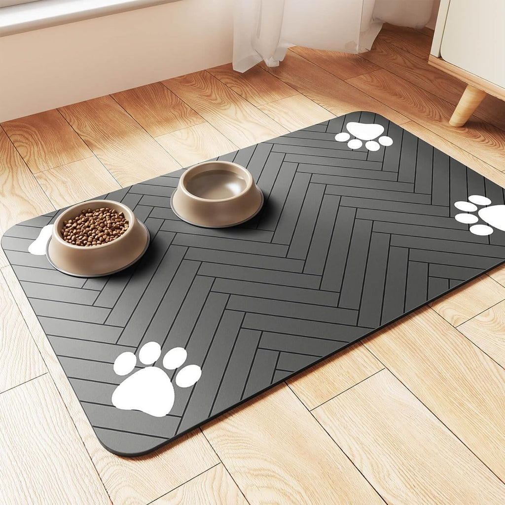 Diatomite Pet Food Mat – Quick-Dry, Anti-Splash, Water-Absorbing