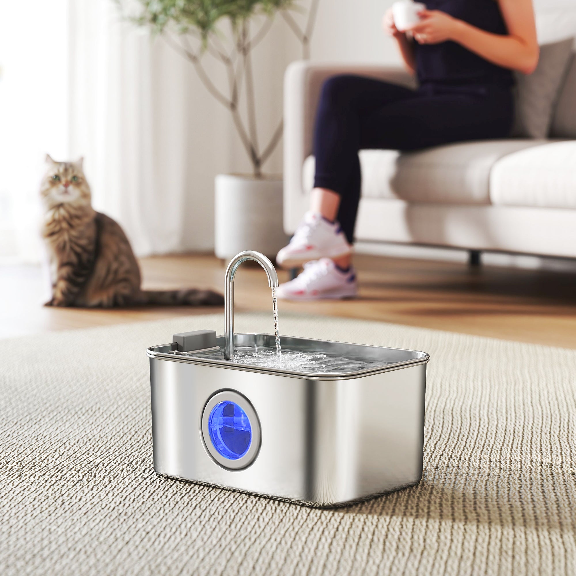 Cat Water Fountain Stainless Steel 3.2L
