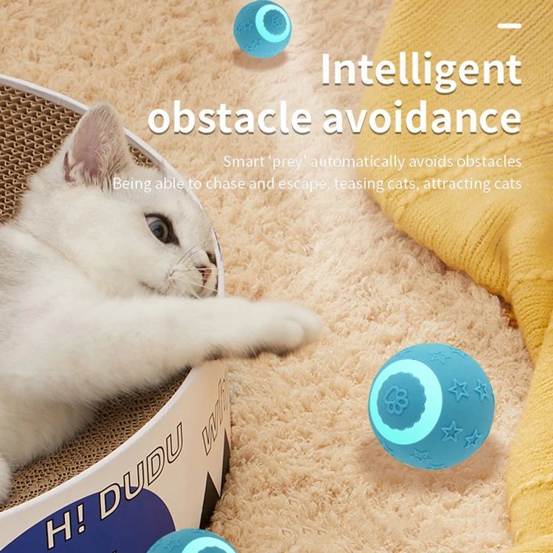 Interactive Smart Rolling Ball – Rechargeable Cat & Dog Exercise Toy (2 Modes)