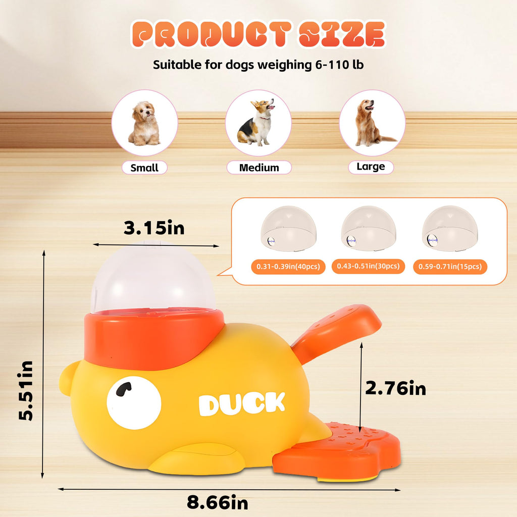 Duck Treat Dispenser – Interactive Slow Feeder Puzzle Toy for Dogs & Cats