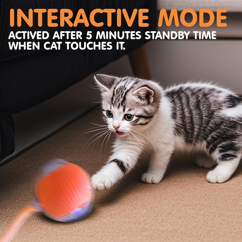 Smart Interactive Cat Ball – Automatic & Rechargeable