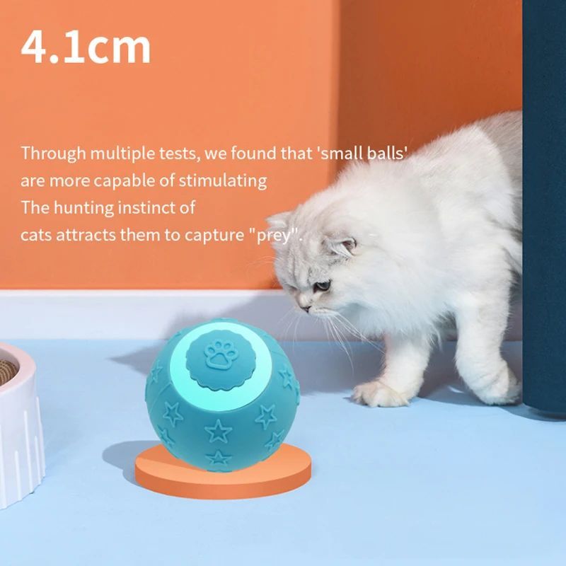 Interactive Smart Rolling Ball – Rechargeable Cat & Dog Exercise Toy (2 Modes)
